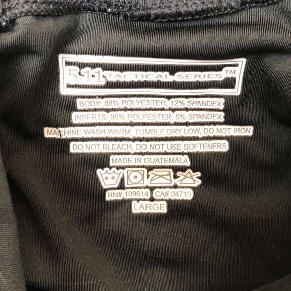 5.11 Tactical Series Men T-Shirt Large Long Sleeve Mock Neck Activewear Pullover - Picture 3 of 6